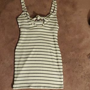 Black and white stripped dress